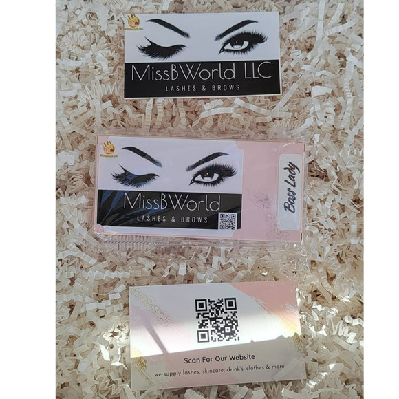 Boss Lady-New Fluffy 100% 3D Real Mink 12-15mm Mix Length Eyelash Strips - Picture 2 of 3